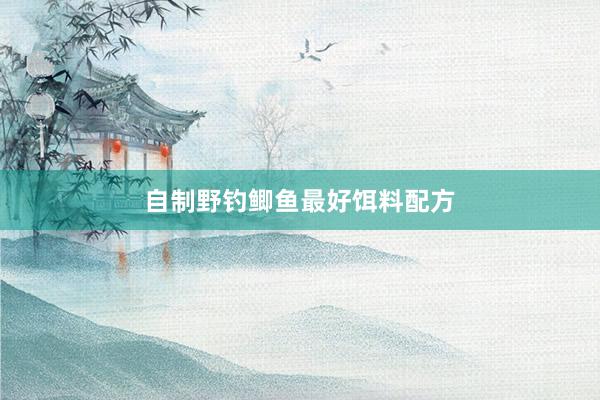 自制野钓鲫鱼最好饵料配方